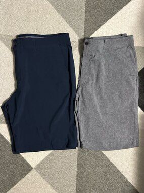 PGA Tour BUNDLE OF 2 Men's Golf Athletic Shorts Navy/Gray Size 38